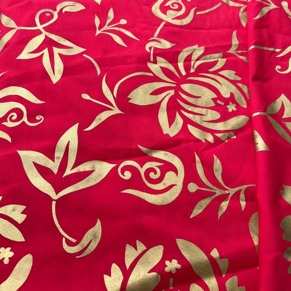 Vintage Hawaiian Fabric Pua Lani Pareu by Alfred Shaheen Cotton 43” x 1 Yard - Picture 5 of 6